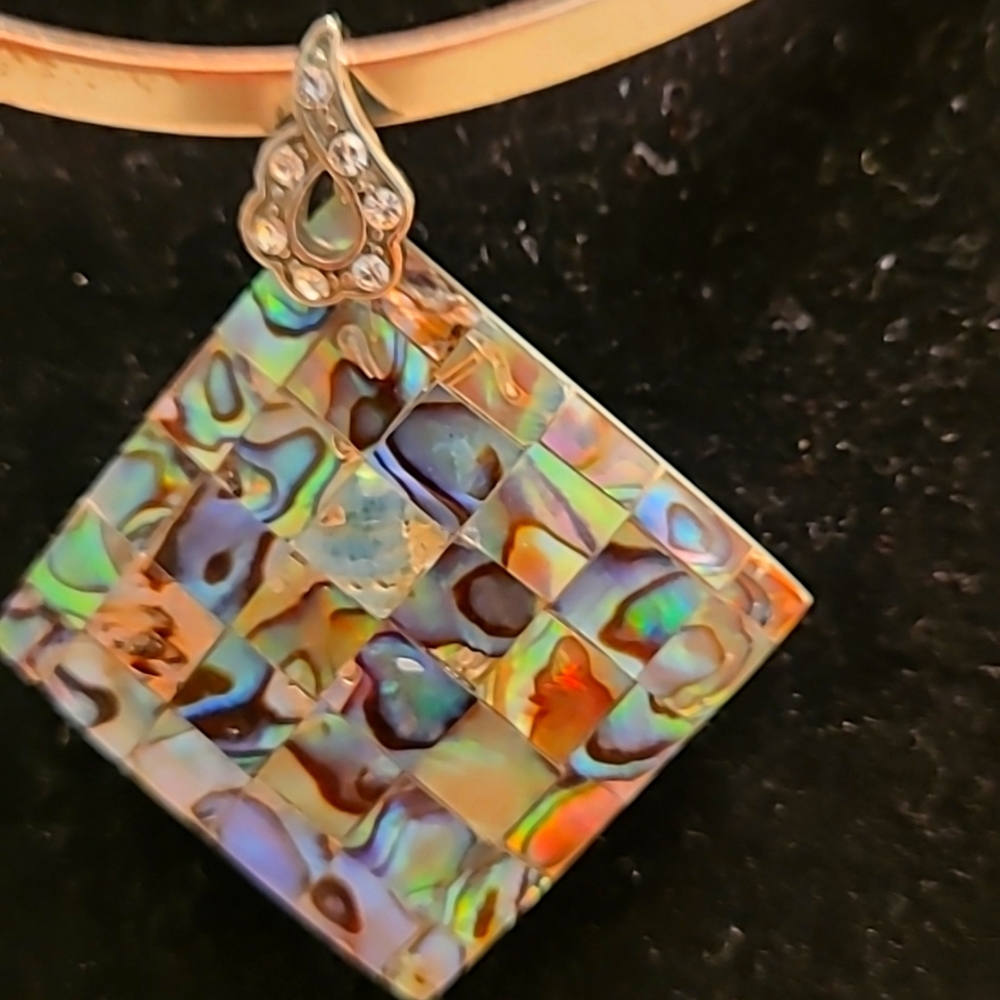Multicolored Triangle Pendant - Picture 3 of 4